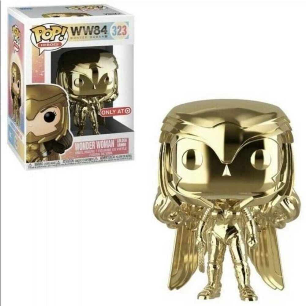 Funko WW84 Wonder Woman Golden Armor 323 NIB - Picture 1 of 8